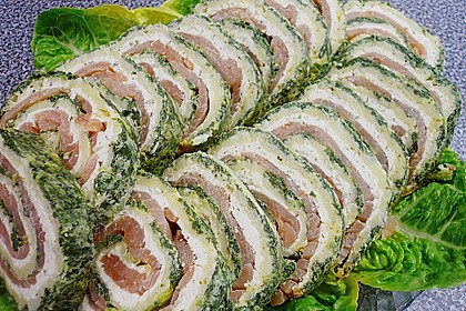 Lachsrolle mit Spinat und Frischkäse 44