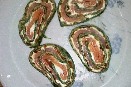 Lachsrolle mit Spinat und Frischkäse 152