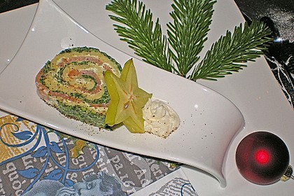 Lachsrolle mit Spinat und Frischkäse 38