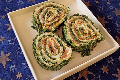 Lachsrolle mit Spinat und Frischkäse 66
