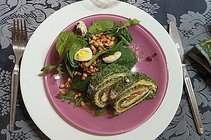 Lachsrolle mit Spinat und Frischkäse 72