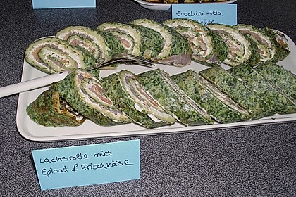 Lachsrolle mit Spinat und Frischkäse 67