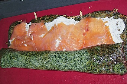 Lachsrolle mit Spinat und Frischkäse 53