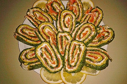 Lachsrolle mit Spinat und Frischkäse 87