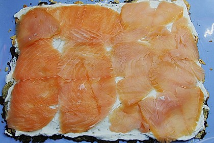 Lachsrolle mit Spinat und Frischkäse 91