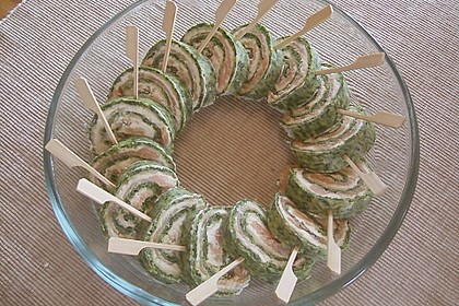 Lachsrolle mit Spinat und Frischkäse 71