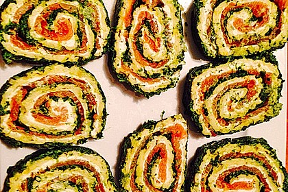 Lachsrolle mit Spinat und Frischkäse 84