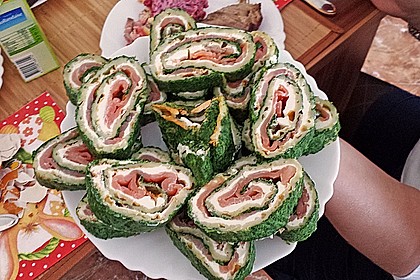 Lachsrolle mit Spinat und Frischkäse 88