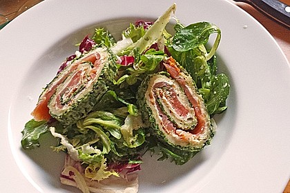 Lachsrolle mit Spinat und Frischkäse 31