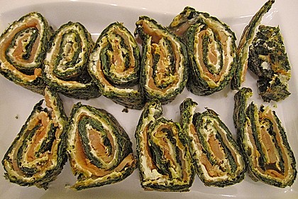 Lachsrolle mit Spinat und Frischkäse 103