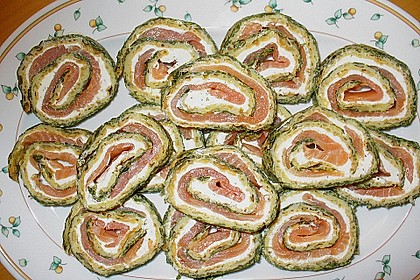 Lachsrolle mit Spinat und Frischkäse 78
