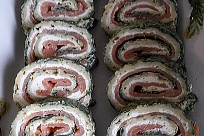 Lachsrolle mit Spinat und Frischkäse 47