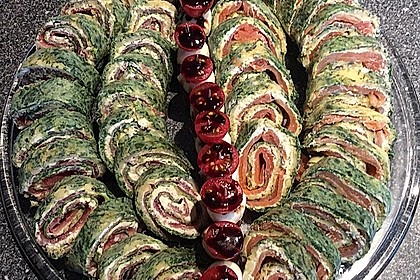 Lachsrolle mit Spinat und Frischkäse 28