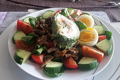 Lachsrolle mit Spinat und Frischkäse 40