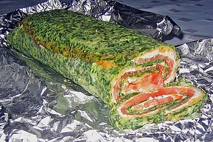 Lachsrolle mit Spinat und Frischkäse 83