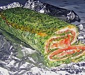 Lachsrolle mit Spinat und Frischk&auml;se (Bild)