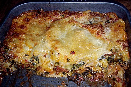 Lasagne mit Hackfleisch und Spinat 4