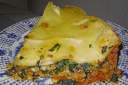 Lasagne mit Hackfleisch und Spinat 5