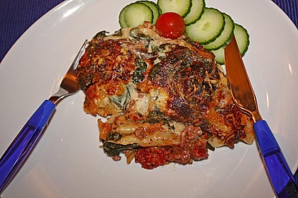 Lasagne mit Hackfleisch und Spinat 7