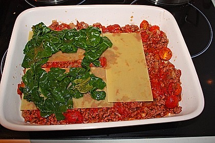 Lasagne mit Hackfleisch und Spinat 8