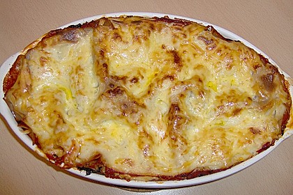 Lasagne mit Hackfleisch und Spinat