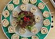 Pfannkuchenr&ouml;llchen mit Avocadocreme und Lachs