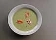 Spargelcremesuppe mit Lachsr&ouml;llchen