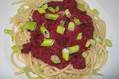 Spaghetti mit Rote Bete - Sauce