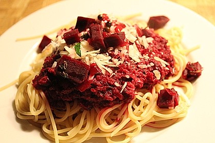 Spaghetti mit Rote Bete - Sauce 1