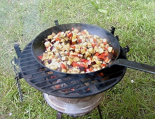 Gemüse grillpfanne