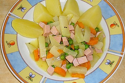 Kohlrabi - M&ouml;hren - Ragout mit W&uuml;rstchen 14