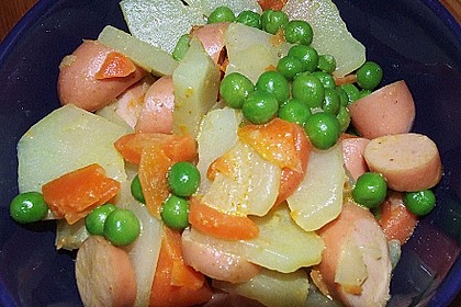 Kohlrabi - M&ouml;hren - Ragout mit W&uuml;rstchen 10