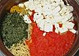 Spaghetti mit Mozzarella - Sauce