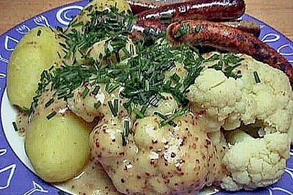 Blumenkohl in Senfsauce
