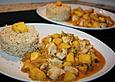 H&auml;hnchencurry mit frischer Mango