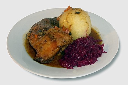 Kaninchenbraten Th&uuml;ringer Art