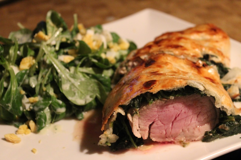 Rezept Schweinefilet Im Blätterteig Mit Spinat