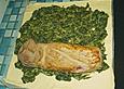 Schweinefilet mit Spinat im Bl&auml;tterteig