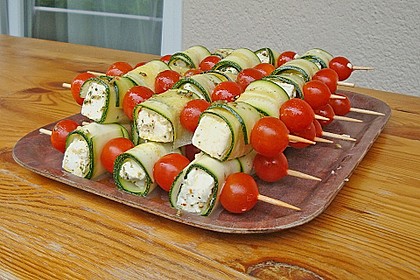 Zucchini - Käse - Spieße 12