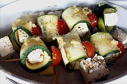 Zucchini - Käse - Spieße 17