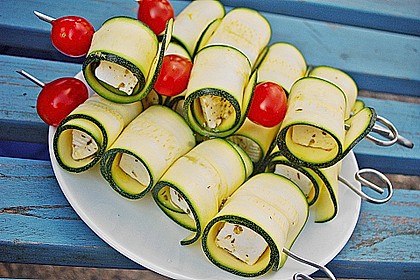 Zucchini - Käse - Spieße 5