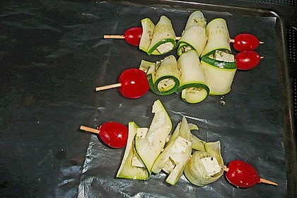 Zucchini - Käse - Spieße 39
