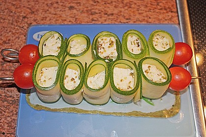Zucchini - Käse - Spieße 24
