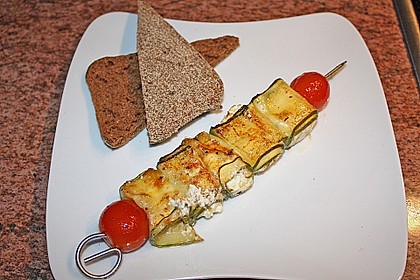 Zucchini - Käse - Spieße 4