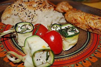 Zucchini - Käse - Spieße 3