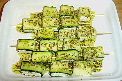 Zucchini - Käse - Spieße 18