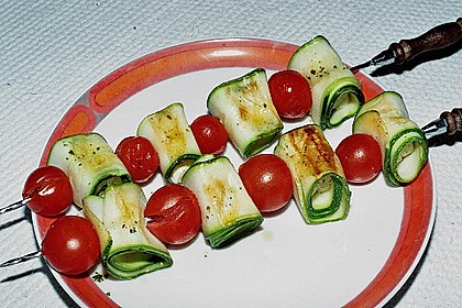 Zucchini - Käse - Spieße 2