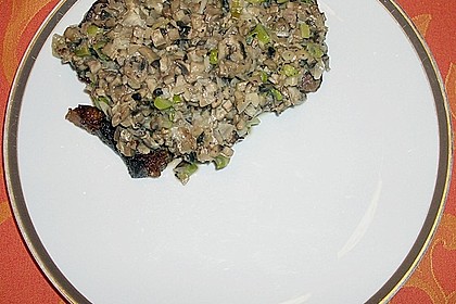 Rumpsteak mit Champignon-K&auml;sekruste