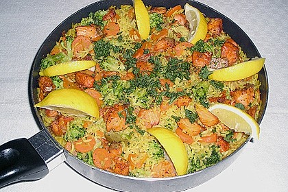 Bunte Reis - Fisch - Pfanne 2