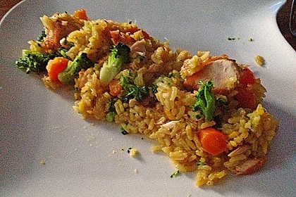 Bunte Reis - Fisch - Pfanne 13